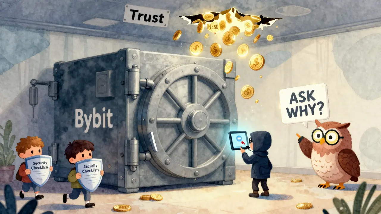 A tiny hacker whispers through Zoom as millions in crypto fly out of a secure vault, while employees hold toy security checklists.