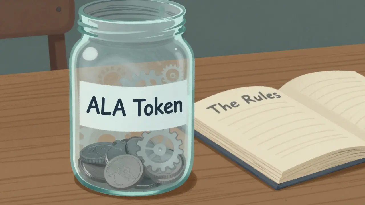 Illustration of a jar with ALA tokens showing vague, unclear contents inside