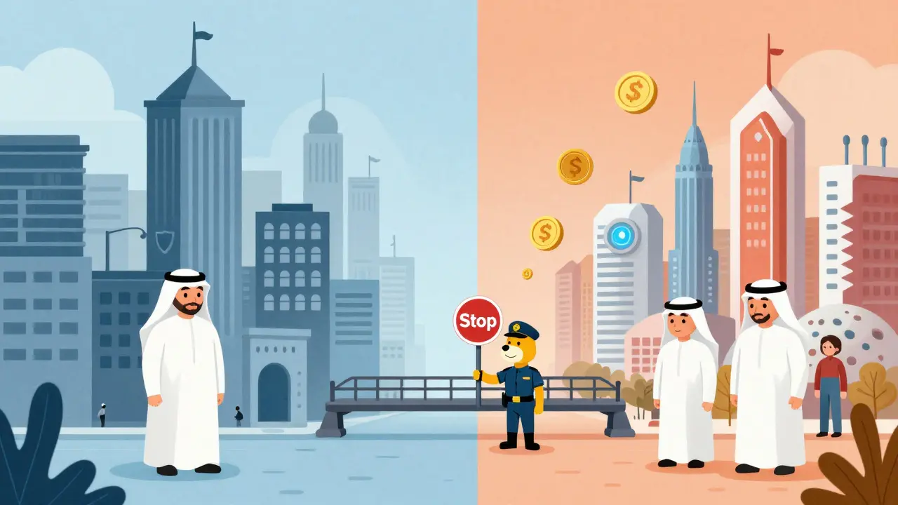 Kuwait vs neighbors crypto regulation map