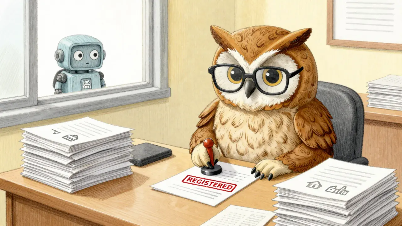 Owl official stamping registration papers for data centers in Norway