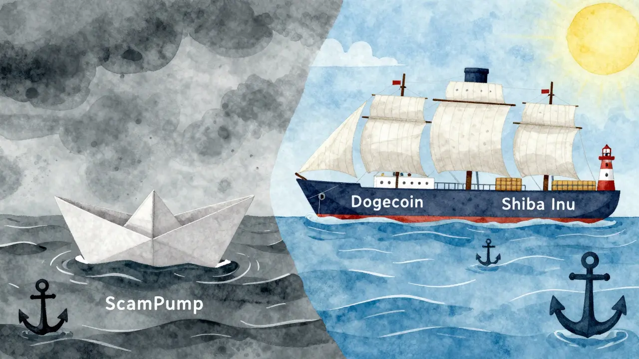 Small risky boat vs large stable ships in calm waters
