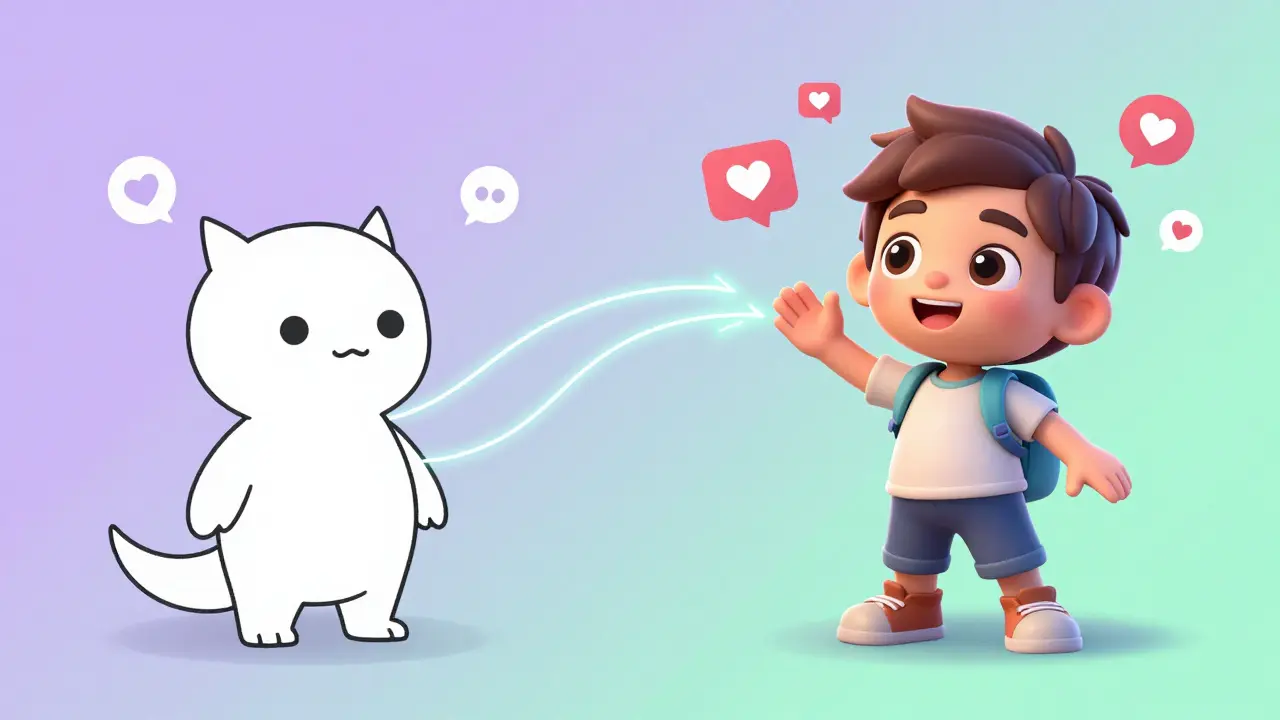 Static sketch transforming into a colorful AI-generated digital pet
