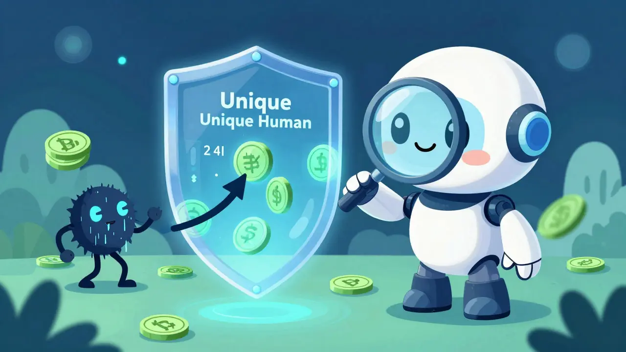 Friendly robot scanning digital tokens with a privacy-preserving shield